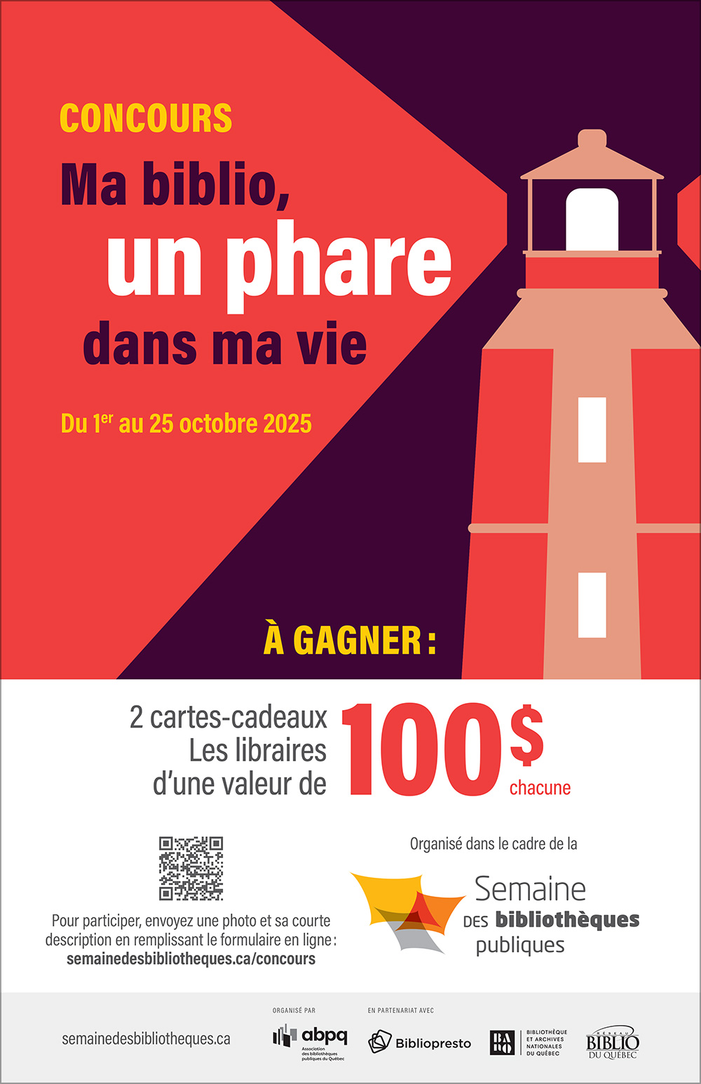 Affiche concours Semaine des bibliothèques publiques